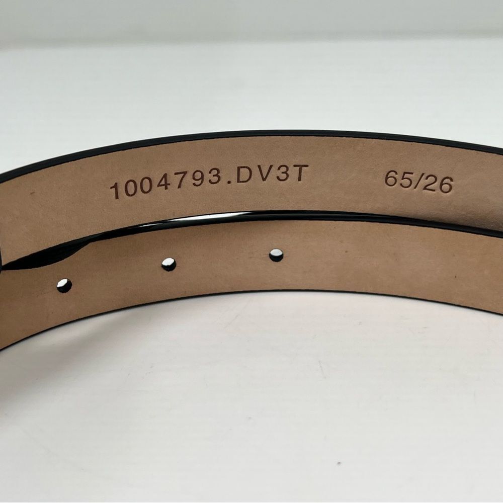 $575 Versace Medusa Belt Leather Gold Buckle Belt Women 65 cm /26 Inches Size S - Picture 4 of 7